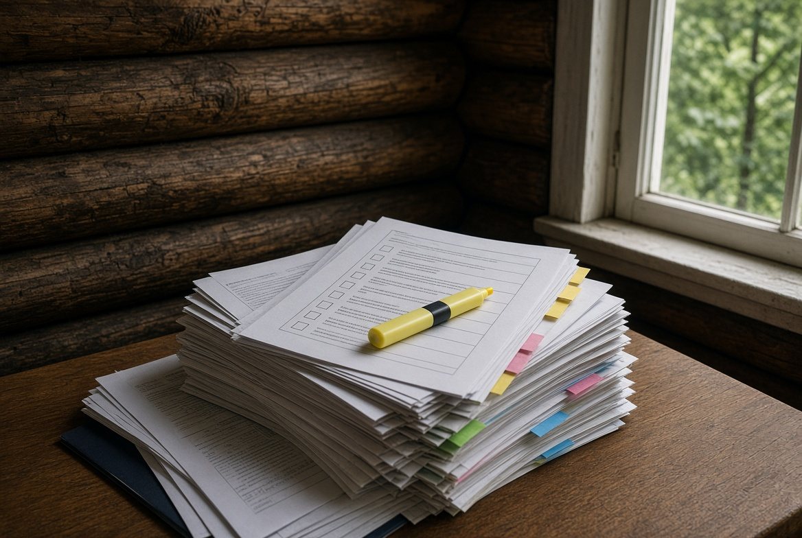 A stack of financial statements and account records